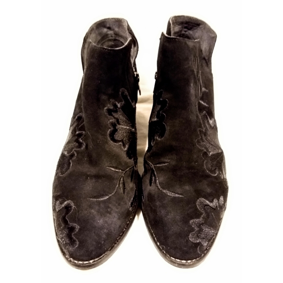 Seychelles Latern Ankle Boots Black Embroidered 10 - Picture 5 of 7